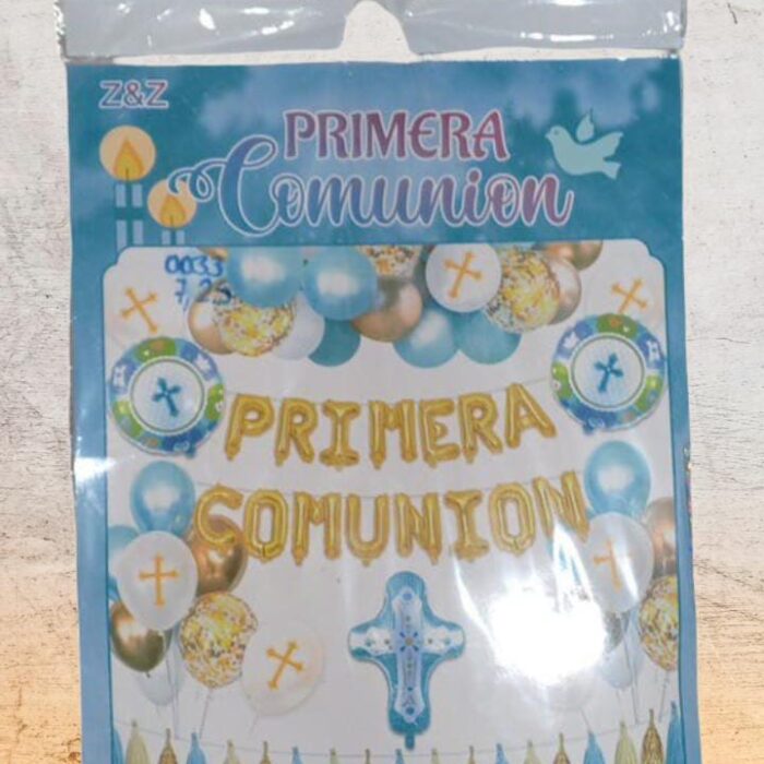Arreglo de globos Primera comunión